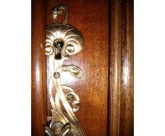 French Art Nouveau Walnut Display Cabinet - Thumbnail 17