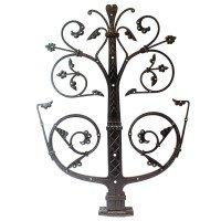 Dr C Dresser Gothic Revival Iron Door Hinges with Incised Decorative Details - Thumbnail 3