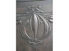 Arts & Crafts Cast Iron Fireplace with Stylized Floral Details - Thumbnail 8