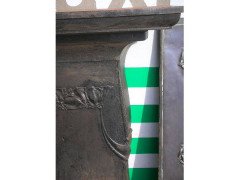 Arts & Crafts Cast Iron Fireplace with Stylized Floral Details - Thumbnail 3