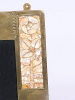 Liberty & Co, a Copper Mirror Inlaid with Glasgow Roses of Mother-of-Pearl - Thumbnail 2