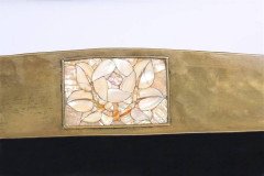 Liberty & Co, a Copper Mirror Inlaid with Glasgow Roses of Mother-of-Pearl - Thumbnail 3