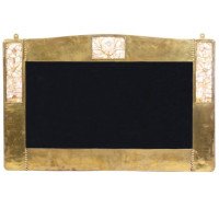 Liberty & Co, a Copper Mirror Inlaid with Glasgow Roses of Mother-of-Pearl - Thumbnail 1