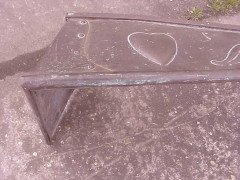 Good Quality Arts & Crafts Copper Fender with Repousse Heart Details - Thumbnail 4