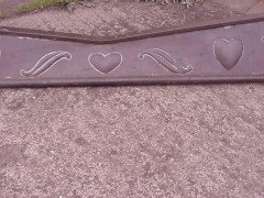 Good Quality Arts & Crafts Copper Fender with Repousse Heart Details - Thumbnail 5