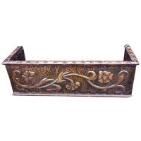Liberty & Co Arts & Crafts Desk Top Copper Bookcase with Stylised Floral Details - Thumbnail 7