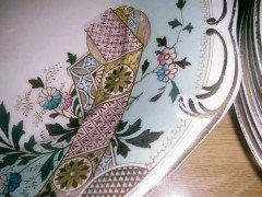 Christopher Dresser Old Hall Hamden Pattern Cake Set with Six Matching Plates - Thumbnail 5