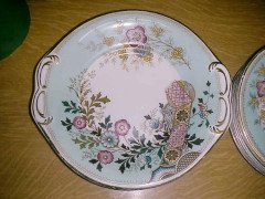 Christopher Dresser Old Hall Hamden Pattern Cake Set with Six Matching Plates - Thumbnail 3