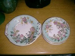 Christopher Dresser Old Hall Hamden Pattern Cake Set with Six Matching Plates - Thumbnail 2