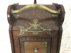 Dr C Dresser, Benham & Froud, a Gothic Revival Coal Box with Floral Metal Work - Thumbnail 4