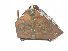 Dr C Dresser, Benham & Froud, a Gothic Revival Coal Box with Floral Metal Work - Thumbnail 5