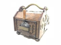 Dr C Dresser, Benham & Froud, a Gothic Revival Coal Box with Floral Metal Work - Thumbnail 6