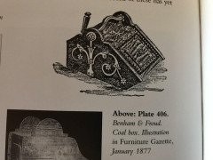 Dr C Dresser, Benham & Froud, a Gothic Revival Coal Box with Floral Metal Work - Thumbnail 7