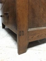 Arts & Crafts Cotswold School Oak Chests of Drawers with Handmade Handles - Thumbnail 2