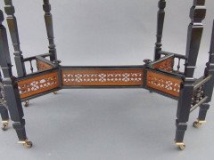 Lambs of Manchester, Aesthetic Anglo Japanese Ebonised & Amboyna Eight Leg Table - Thumbnail 2