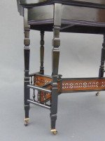 Lambs of Manchester, Aesthetic Anglo Japanese Ebonised & Amboyna Eight Leg Table - Thumbnail 3