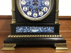 Lewis. F. Day, Attributed an Aesthetic Movement Ebonized and Enamel Mantle Clock - Thumbnail 6