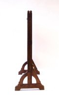 A Wn Pugin Gothic Revival Oak, Leaded & Painted Glass Three- Fold Fire Screen - Thumbnail 6