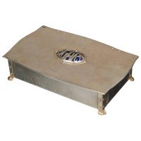 Arts and Crafts Electro-Plated and Enamelled Cigar Box - Thumbnail 1