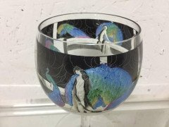 Hand-Painted Wine Glass by Vetri Della Arte 'Vedar' - Thumbnail 1