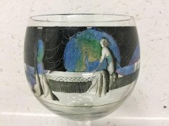 Hand-Painted Wine Glass by Vetri Della Arte 'Vedar' - Thumbnail 8