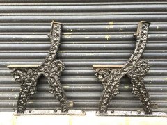 A. W. N. Pugin, a Pair of Early Gothic Revival Cast Iron Garden Bench Ends - Thumbnail 3