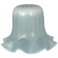 Single Outwards Turning Vaseline Shade with Delicate Pleated Detailing