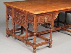 An Anglo-Moorish Walnut Partners' Desk, Attributed to Liberty and Co. - Thumbnail 1