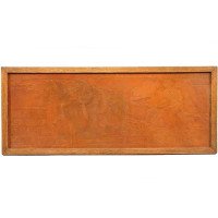 Arts and Crafts Embossed Leather Panel, Possibly by Frank Brangwyn RA - Thumbnail 1