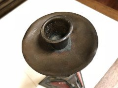 Richard Rathbone, Attributed to Voysey Pewter & Enamel Arts & Crafts Candlestick - Thumbnail 3