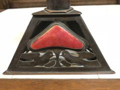 Richard Rathbone, Attributed to Voysey Pewter & Enamel Arts & Crafts Candlestick - Thumbnail 5