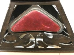 Richard Rathbone, Attributed to Voysey Pewter & Enamel Arts & Crafts Candlestick - Thumbnail 8
