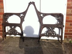 C Dresser for Colebrookdale Aesthetic Movement Cast Iron Garden Canopy Seat Ends - Thumbnail 6