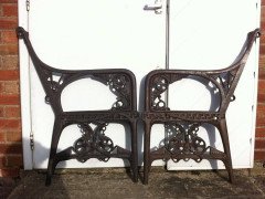 C Dresser for Colebrookdale Aesthetic Movement Cast Iron Garden Canopy Seat Ends - Thumbnail 7