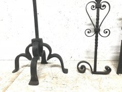 Set of Four Arts & Crafts Hand-Forged Iron Fire Utensils on a Matching Stand - Thumbnail 11