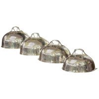 R Ashbee Set of Four Silver Plated Meat Covers Made by the Guild of Handicrafts - Thumbnail 1