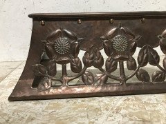 C R Ashbee, an Arts & Crafts Copper Fireplace Fender with Stylised Floral Design - Thumbnail 4