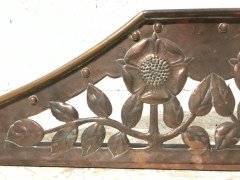 C R Ashbee, an Arts & Crafts Copper Fireplace Fender with Stylised Floral Design - Thumbnail 8