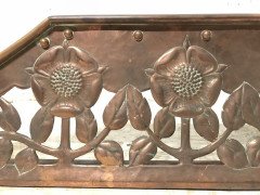 C R Ashbee, an Arts & Crafts Copper Fireplace Fender with Stylised Floral Design - Thumbnail 9