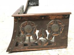 C R Ashbee, an Arts & Crafts Copper Fireplace Fender with Stylised Floral Design - Thumbnail 11