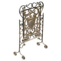 John Pearson, attributed. An Arts & Crafts Iron & Copper Fire Screen