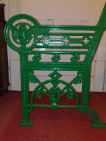 A Cast Iron 'OWL' Garden Bench in the Style of Dr C Dresser by Falkirk Ironworks - Thumbnail 3
