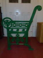 A Cast Iron 'OWL' Garden Bench in the Style of Dr C Dresser by Falkirk Ironworks - Thumbnail 4