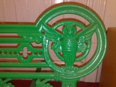 A Cast Iron 'OWL' Garden Bench in the Style of Dr C Dresser by Falkirk Ironworks - Thumbnail 6