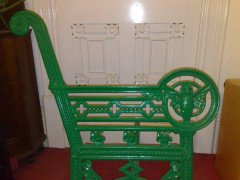 A Cast Iron 'OWL' Garden Bench in the Style of Dr C Dresser by Falkirk Ironworks - Thumbnail 7