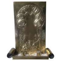 A Glasgow School Brass Candle Sconce With Stylised Glasgow Roses & Scroll Detail - Thumbnail 5