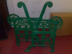 A Cast Iron 'OWL' Garden Bench in the Style of Dr C Dresser by Falkirk Ironworks - Thumbnail 9