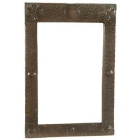 Arts and Crafts Copper Rectangular Wall Mirror, Attributed to Liberty and Co. - Thumbnail 1