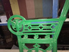 A Cast Iron 'OWL' Garden Bench in the Style of Dr C Dresser by Falkirk Ironworks - Thumbnail 12