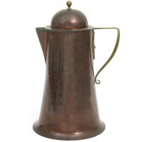 Arthur Dixon, Birmingham Guild of Handicrafts, Arts & Crafts Copper & Brass Jug - Thumbnail 1